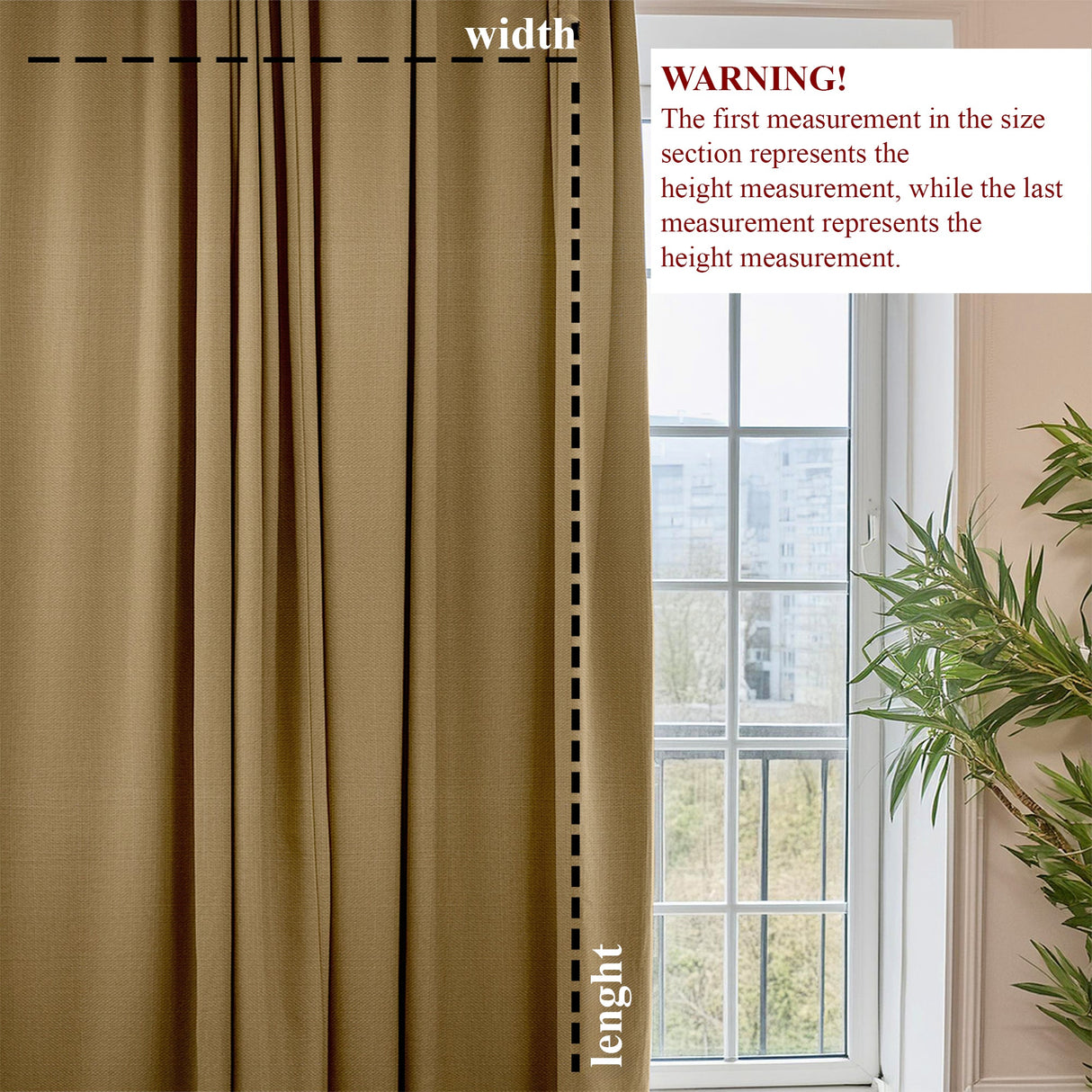 Linen Brown Curtain