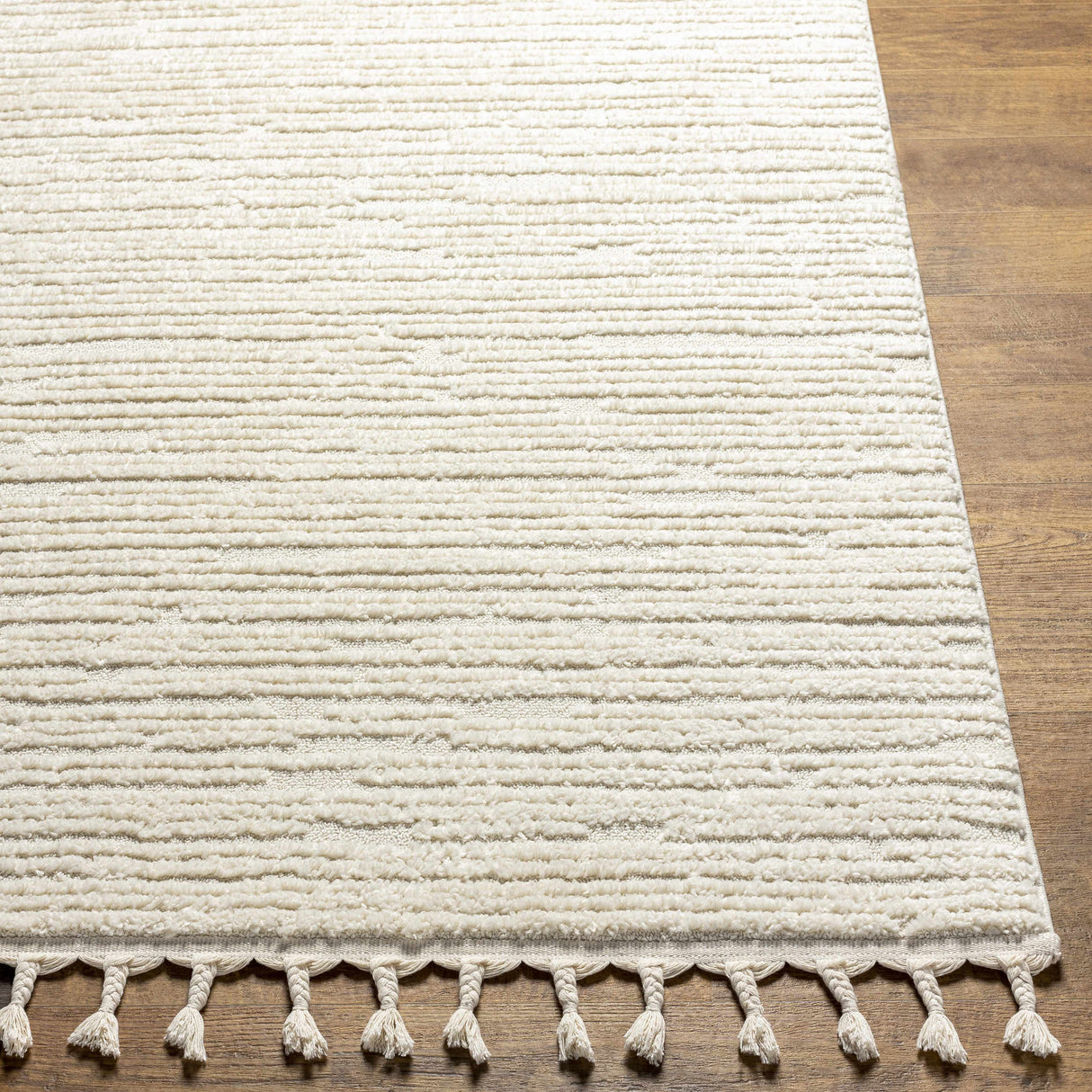Kulu Textured Area Rug with Tassels