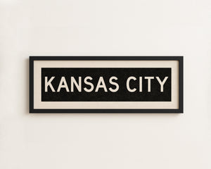 Framed Kansas City Bus Scroll
