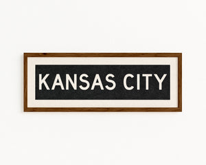 Framed Kansas City Bus Scroll