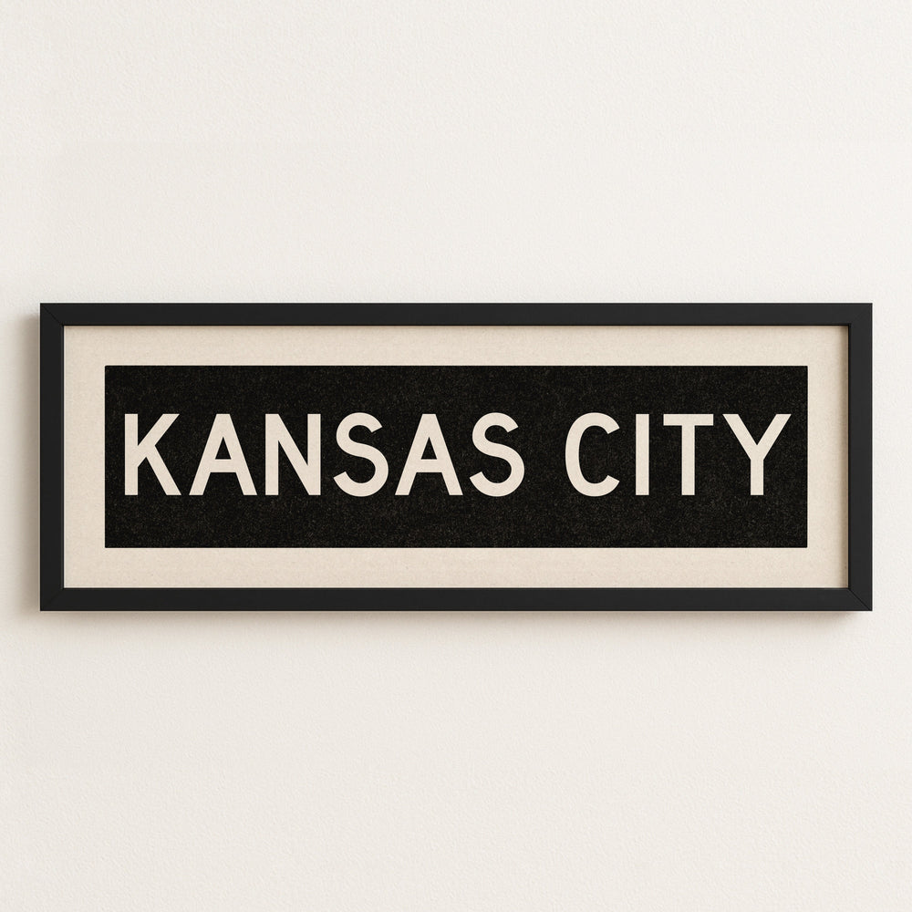 Framed Kansas City Bus Scroll