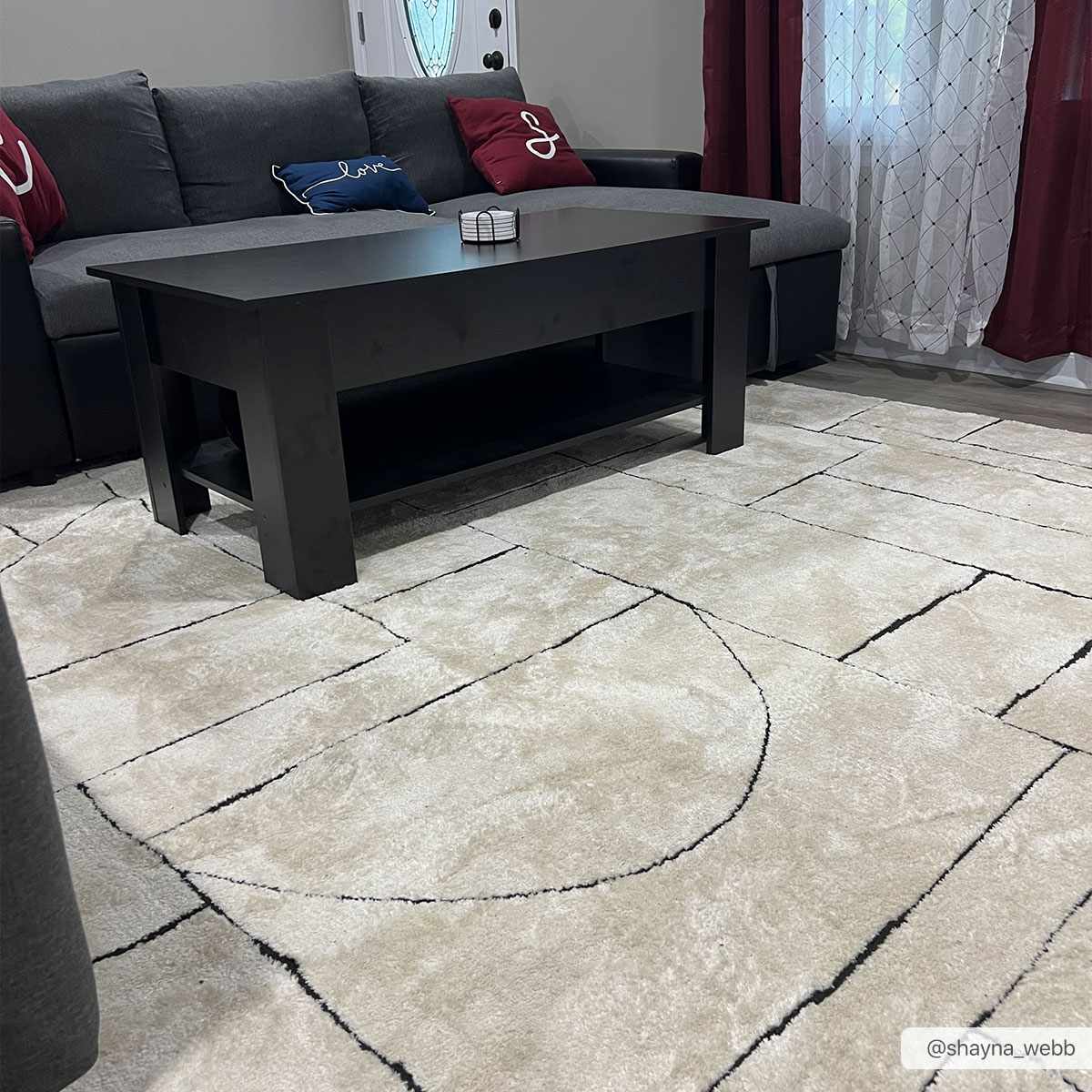 Keats Black & White  Area Rug - Clearance