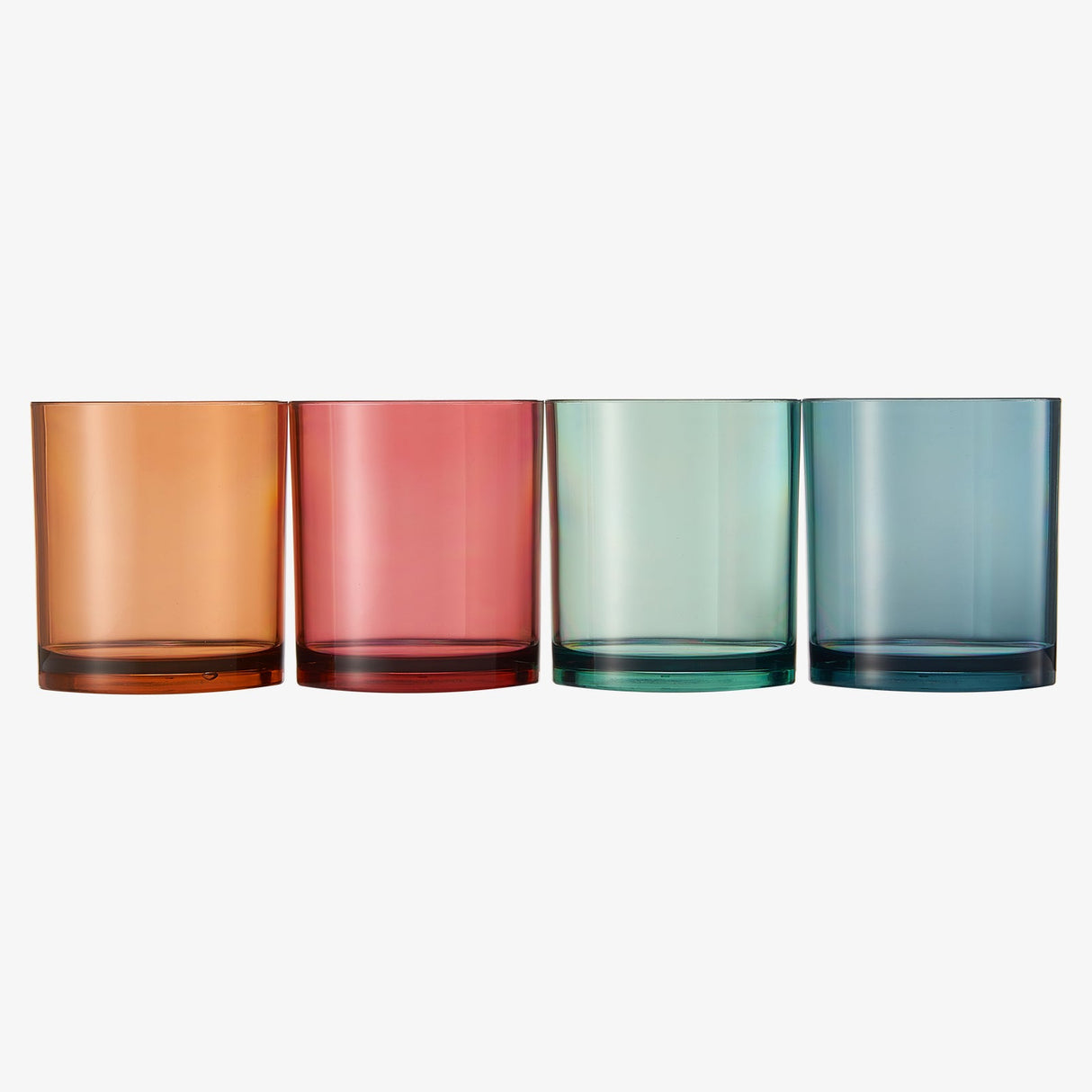 Eze Acrylic Lowball Whiskey Glassware, Set of 4
