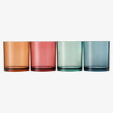 Eze Acrylic Lowball Whiskey Glassware, Set of 4