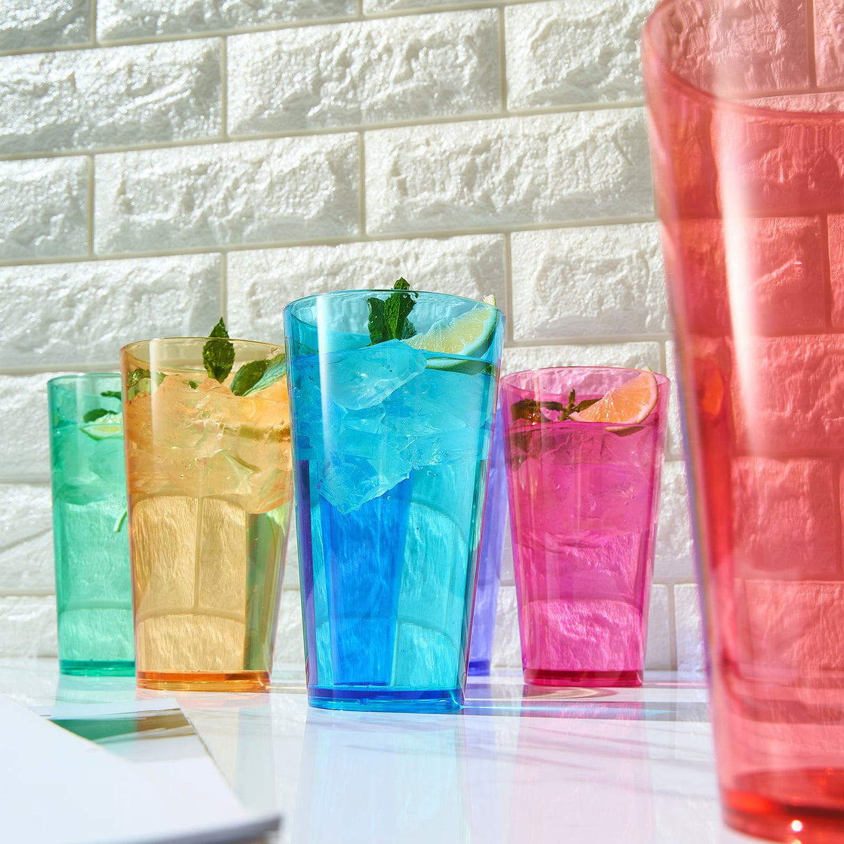 Madrid Acrylic Highball Glassware, Set of 6