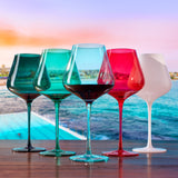 Stagioni Stemmed Wine Glassware, Bondi Beach, Set of 5