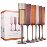 Fortuna Champagne Flute Glassware, Set of 6