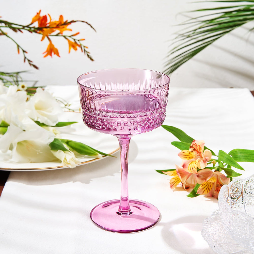 Duomo Champagne Coupe Cocktail Glassware, Set of 6