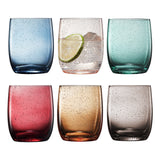 Tonal Recycled Mexican Lowball Tumbler Glassware, Set of 6