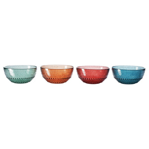 Tonal Hobnail Bowl Glassware, Set of 4