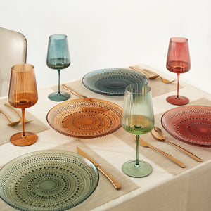 Tonal-Hobnail-Glass-Plate,-Set-of-6-Plate