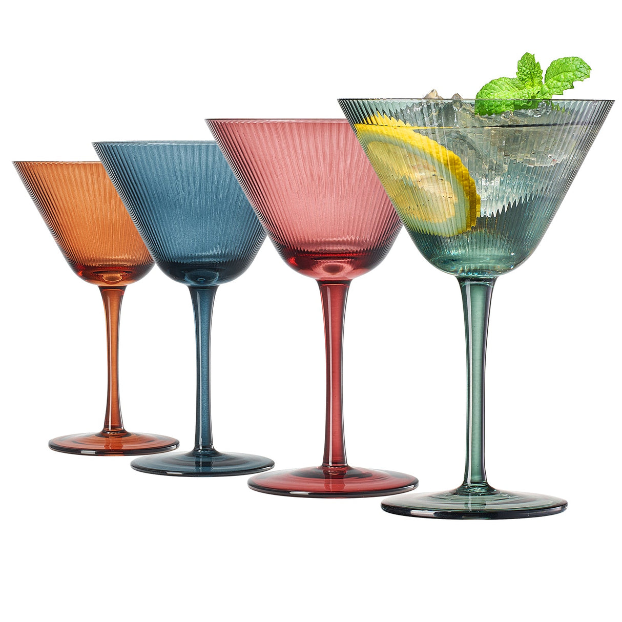 Tonal Martini Cocktail Glassware, Set of 4