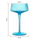 Como Champagne Coupe Cocktail Glasses, Pastel, Set of 6