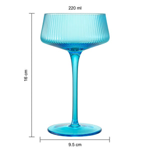 Como Champagne Coupe Cocktail Glasses, Pastel, Set of 6