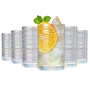 Classica-Hobnail-Highball-Glassware,-Set-of-6-Highball