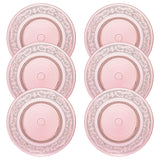 Blush Vintage Glass Plate, Set of 6