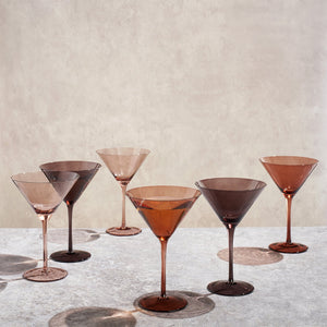Fortuna Martini Cocktail Glassware, Set of 6