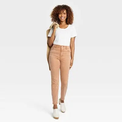 Knox Rose Women's High Rise Relaxed Skinny Full Jeans Heavyweight