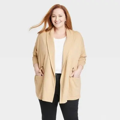 Knox Rose Women's Open Front Winter Drape Jacket