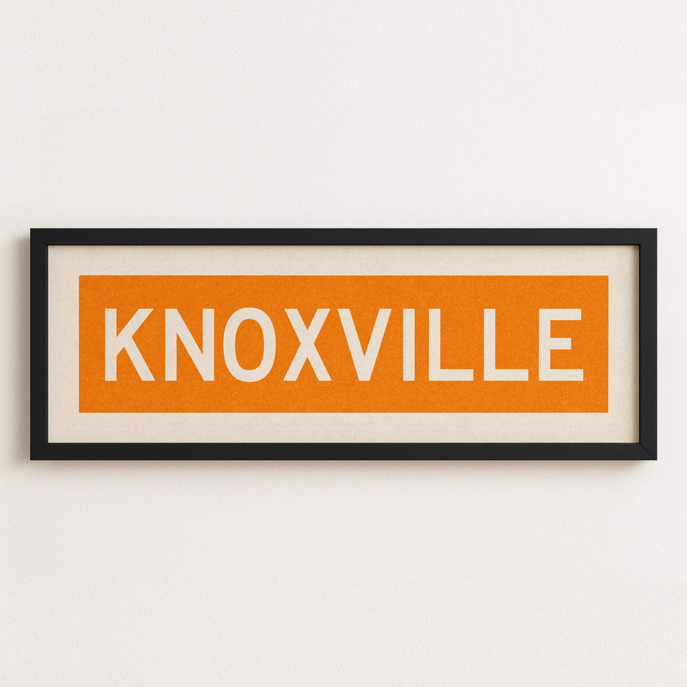 Framed Knoxville Orange Bus Scroll