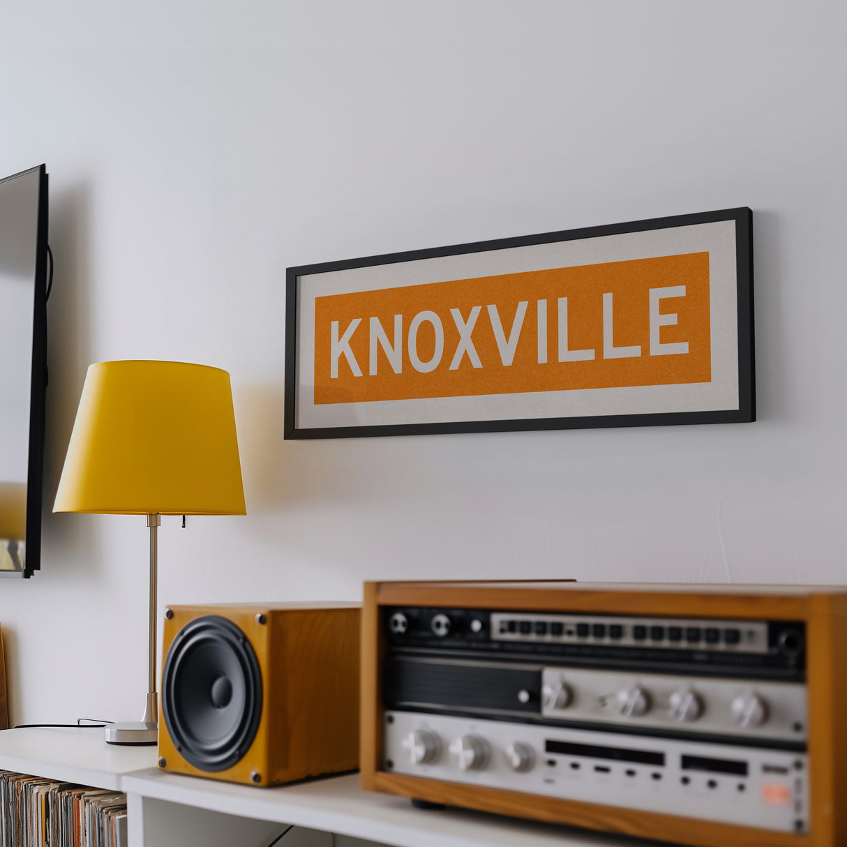 Framed Knoxville Orange Bus Scroll