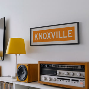 Framed Knoxville Orange Bus Scroll