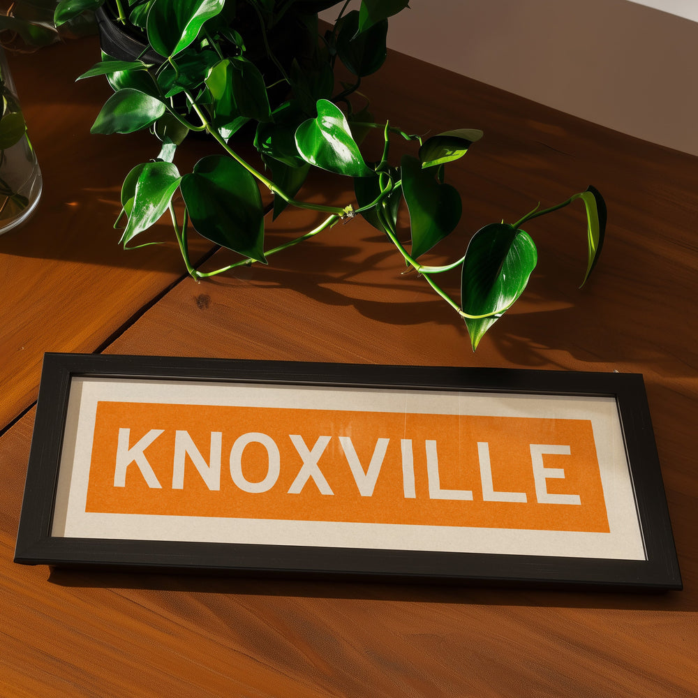 Framed Knoxville Orange Bus Scroll