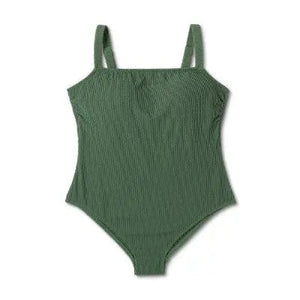 Kona Sol Women's Pucker One Piece Swimsuit Full Coverage Textured