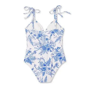 Kona Sol Women's One Piece Swimsuit Shoulder Tie Medium Coverage