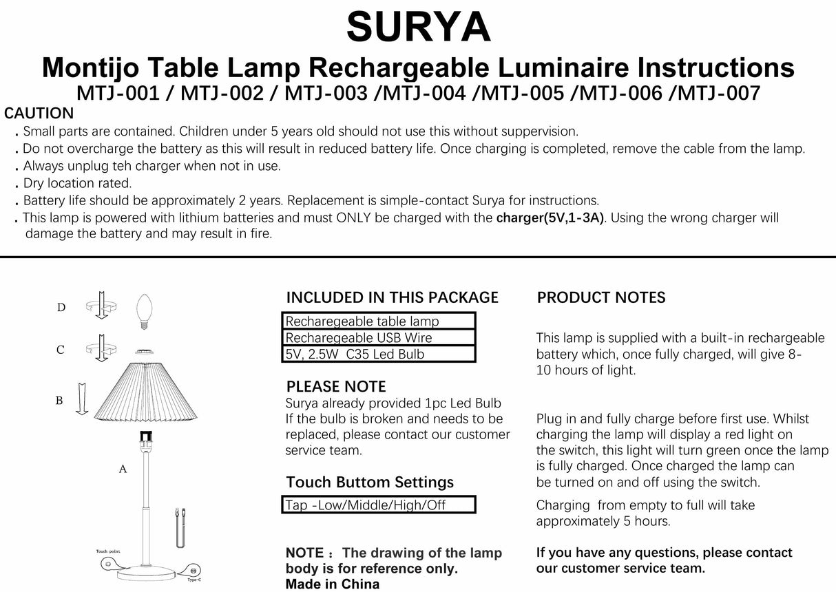 Weerestein White Table Lamp