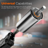 Universal Socket Adapter Compatible with Leatherman Flat Bit System - Skeletool, Surge, MUT, Wave Plus and Signal Multitool Kit Set (Multi-Tool Accessories)