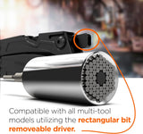 Universal Socket Adapter Compatible with Leatherman Flat Bit System - Skeletool, Surge, MUT, Wave Plus and Signal Multitool Kit Set (Multi-Tool Accessories)