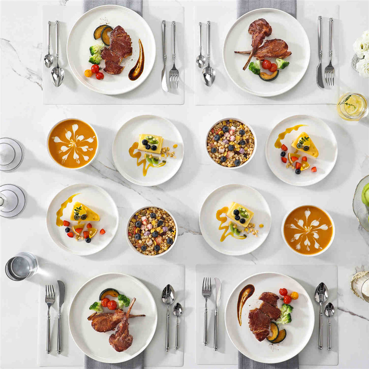 Leah 12 Piece Dinnerware Set