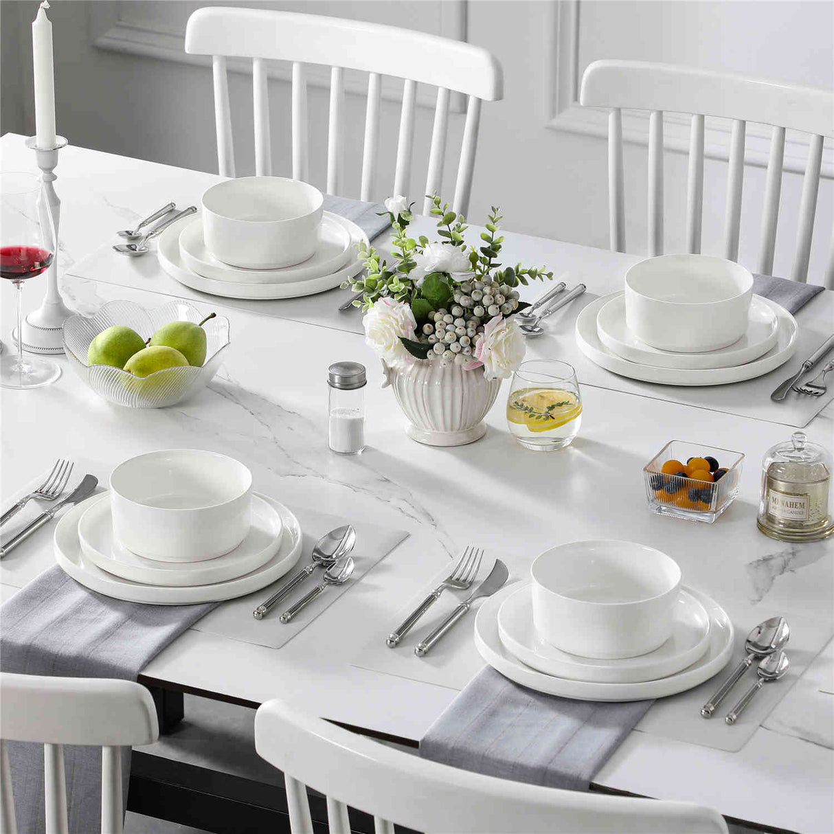 Leah 12 Piece Dinnerware Set