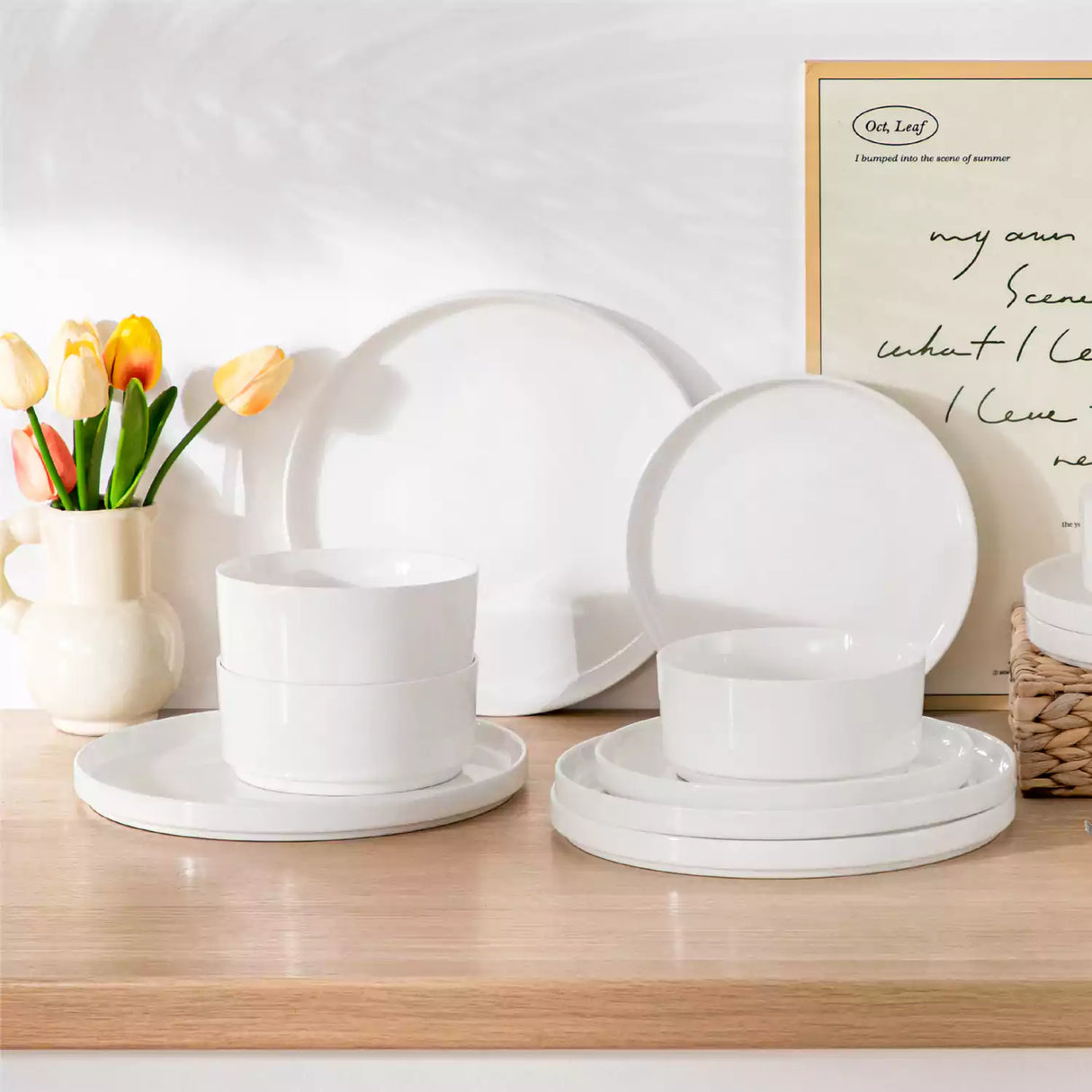 Leah 12 Piece Dinnerware Set for 4