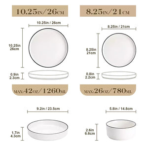 Leah 24 Piece Dinnerware Set for 6