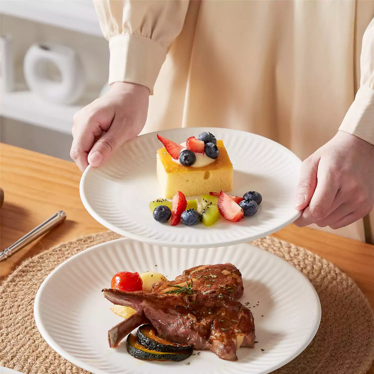 Leila 12 Piece Dinnerware Set