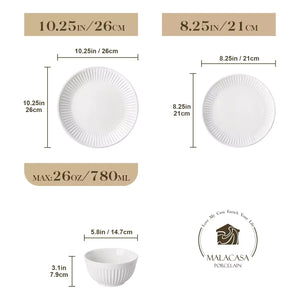 Leila 12 Piece Dinnerware Set