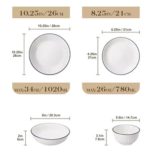 Leila 16 Piece Dinnerware Set