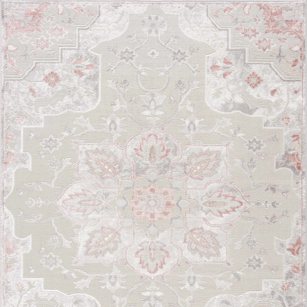 Calum Pink Floral Thick Area Rug - Clearance