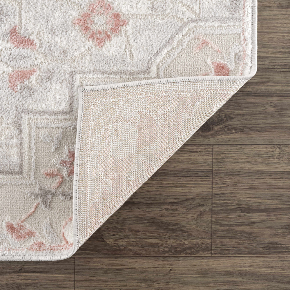 Calum Pink Floral Thick Area Rug - Clearance