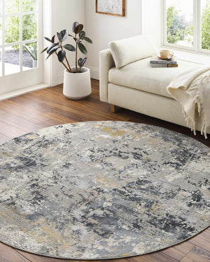 Lenzburg Faux Silk Abstract Rug