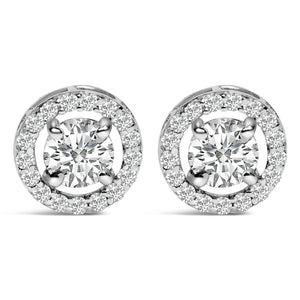 Men's 14K White Gold 1 3/4 Cttw Lab Grown Diamond Halo Cufflink