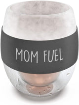 Stemless Freezer Wine Glass "MOM FUEL" Liquid-Freeze Gel Insulated Chiller Cup - Unique Gift for Mom/Mothers Day/Birthday/Christmas (8.5oz)