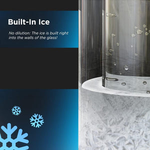 Stemless Freezer Wine Glass "MOM FUEL" Liquid-Freeze Gel Insulated Chiller Cup - Unique Gift for Mom/Mothers Day/Birthday/Christmas (8.5oz)