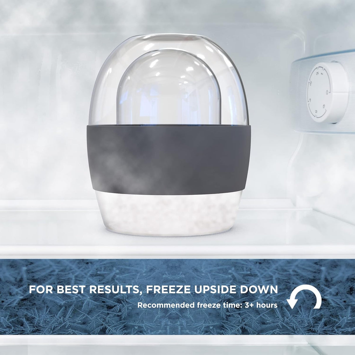 Stemless Freezer Wine Glass "MOM FUEL" Liquid-Freeze Gel Insulated Chiller Cup - Unique Gift for Mom/Mothers Day/Birthday/Christmas (8.5oz)