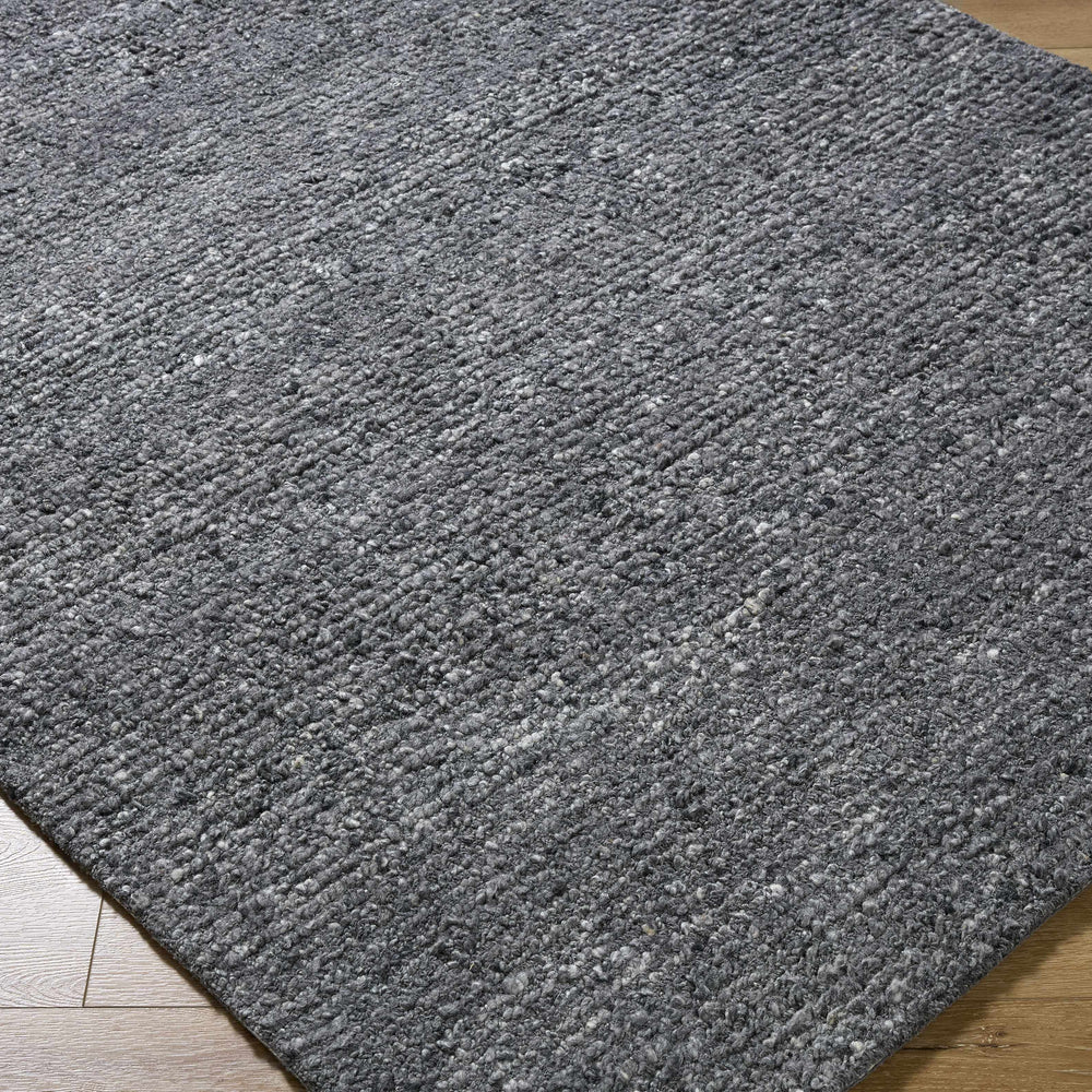 Winta Black Wool Area Rug