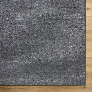 Winta Black Wool Area Rug
