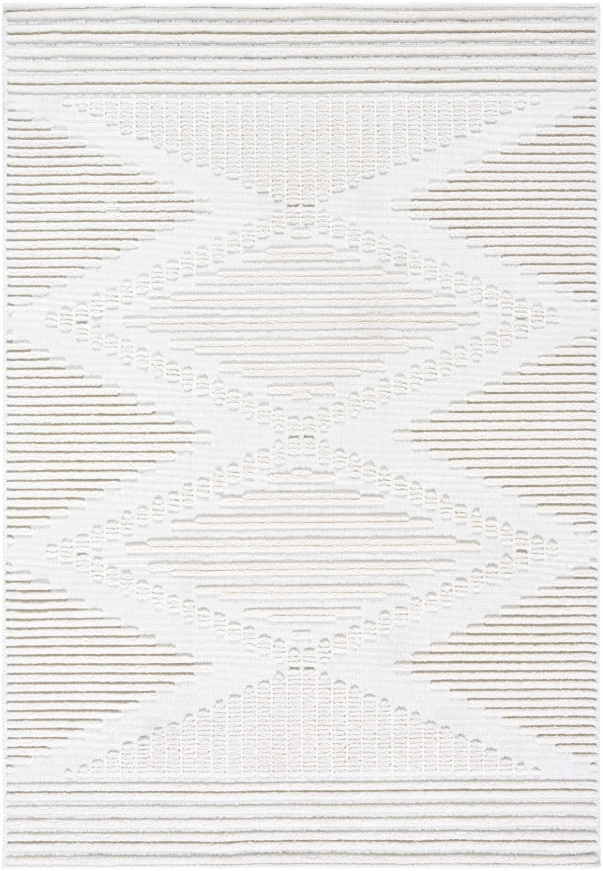 Annika Beige 3D Washable Area Rug