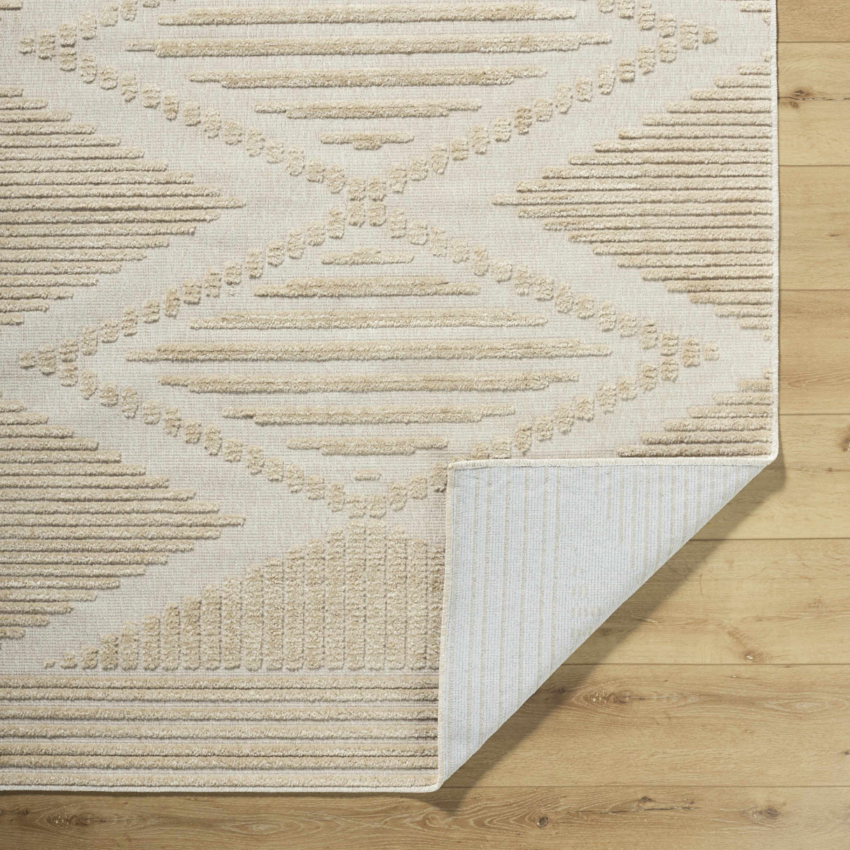 Annika Light Brown 3D Washable Area Rug